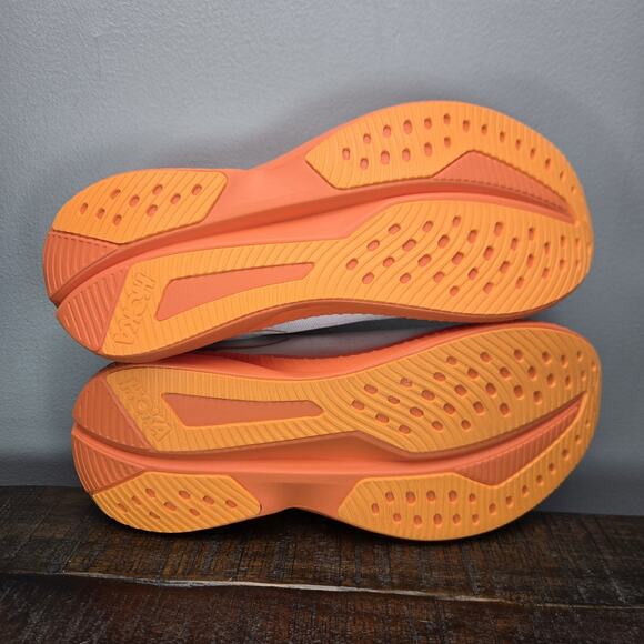 NEW Hoka One One Mach 6 Mens Size 10 D Running Shoes 1147790 FLV White Orange - Picture 9 of 12